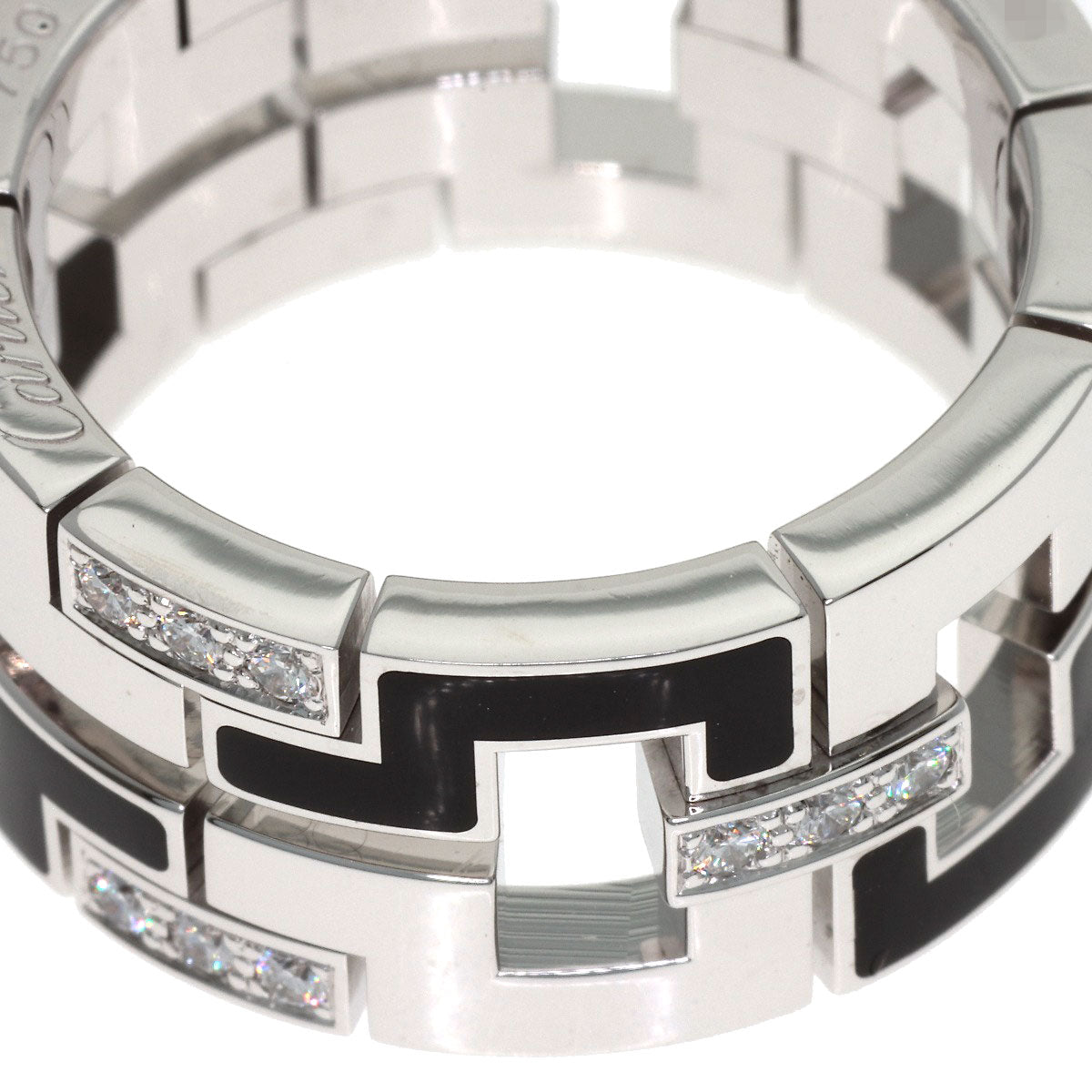 CARTIER Dragon Padlock Diamond #57 Ring K18 White Gold Ladies [Used]