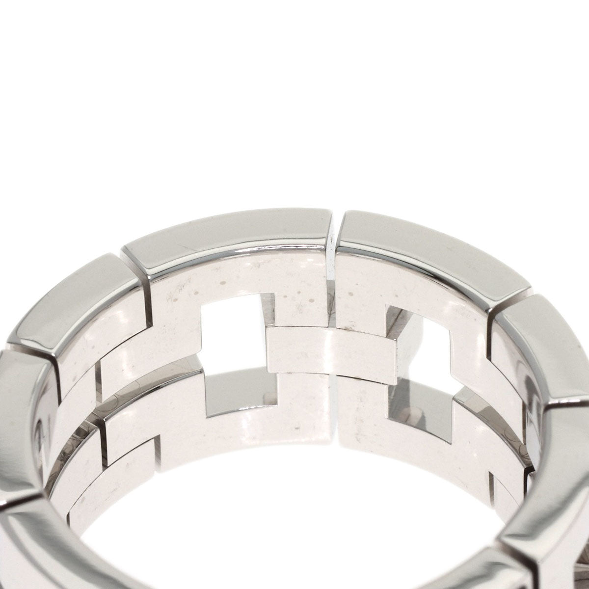 CARTIER Dragon Padlock Diamond #57 Ring K18 White Gold Ladies [Used]