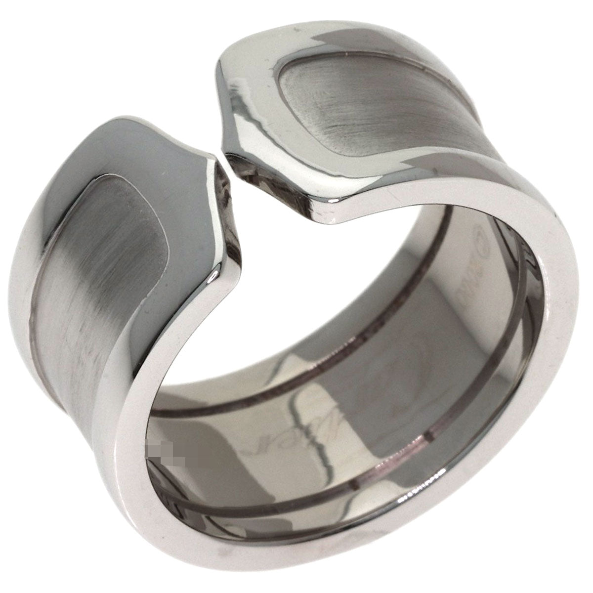 CARTIER C2 ring LM # 54 Ring K18 White Gold Ladies [Used]