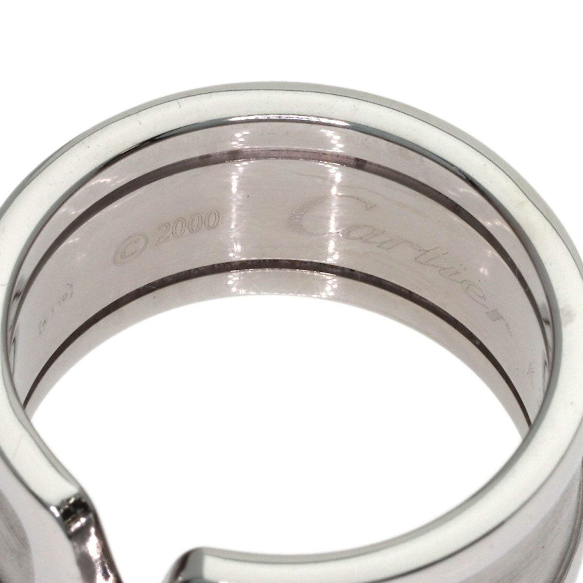 CARTIER C2 ring LM # 54 Ring K18 White Gold Ladies [Used]