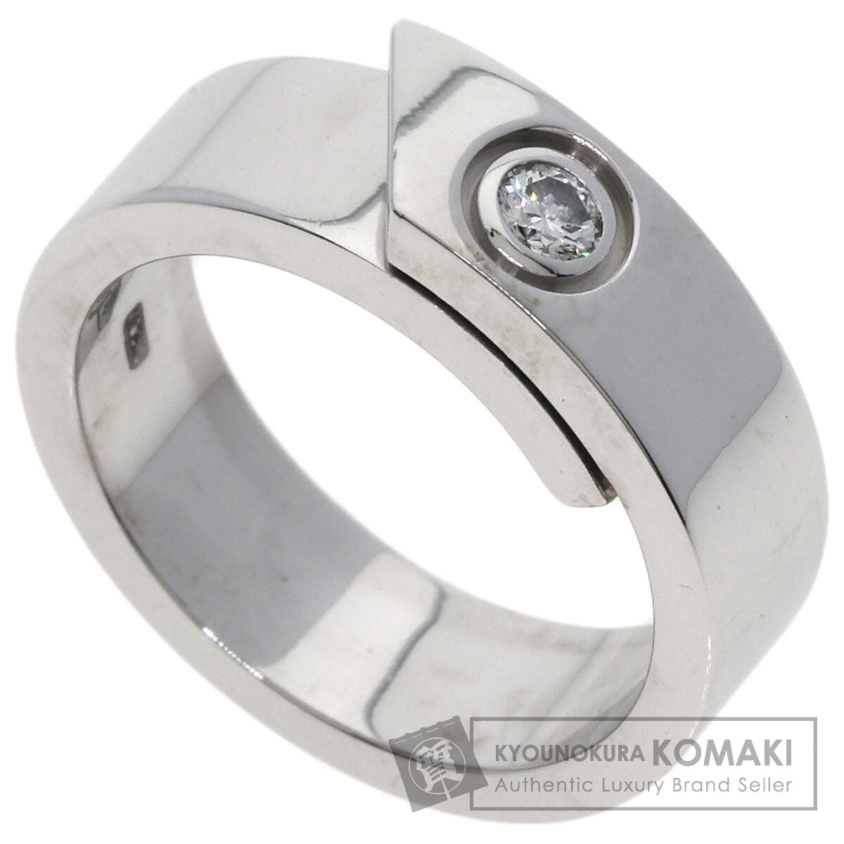 CARTIER Anniversary Diamond # 50 Ring K18 White Gold Ladies [Used]