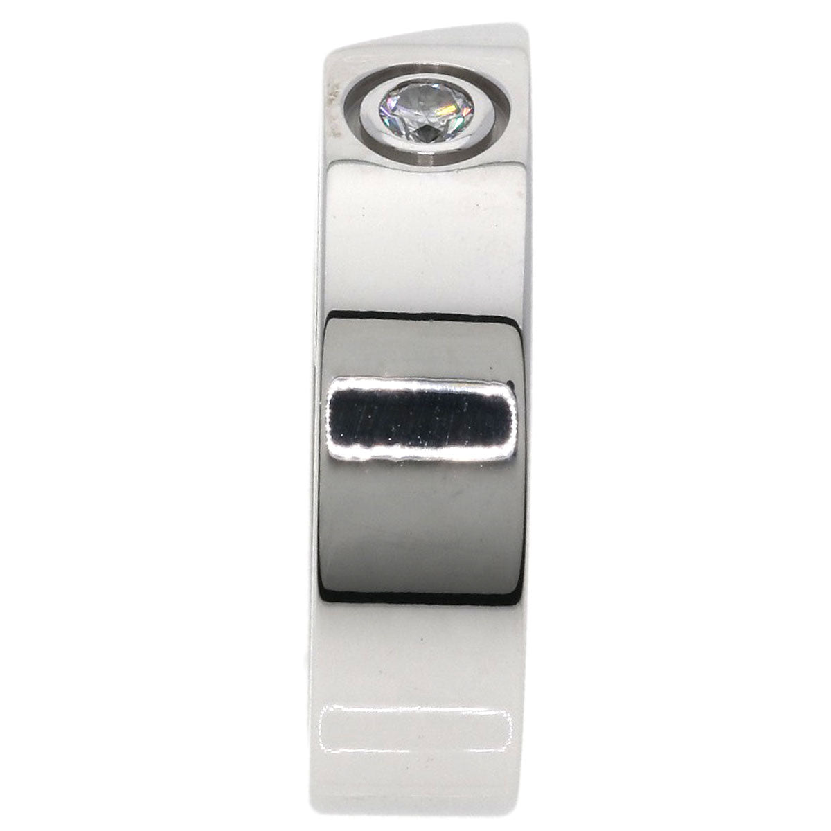 CARTIER Anniversary Diamond # 50 Ring K18 White Gold Ladies [Used]