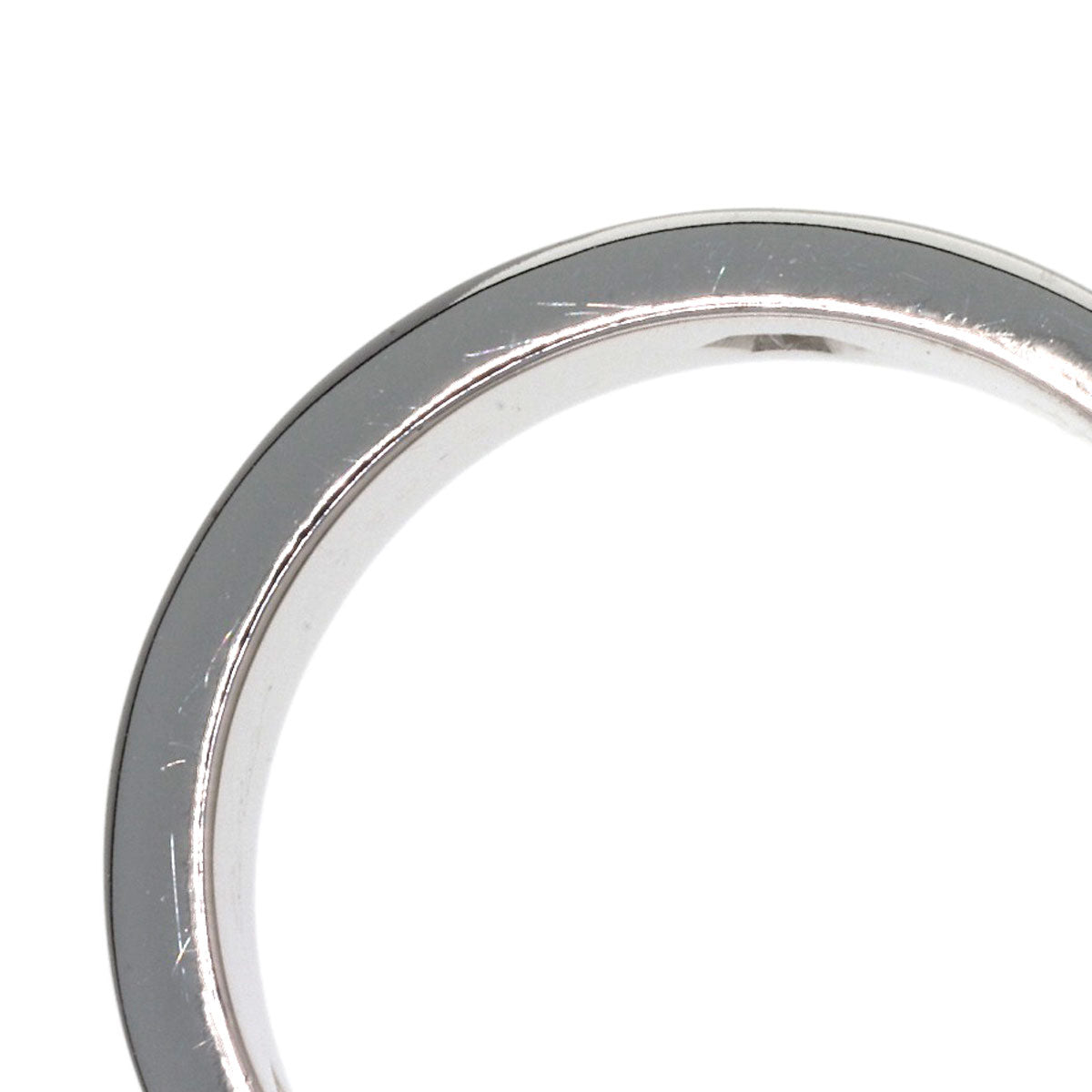 CARTIER love ring half diamond # 51 Ring K18 White Gold Ladies [Used]