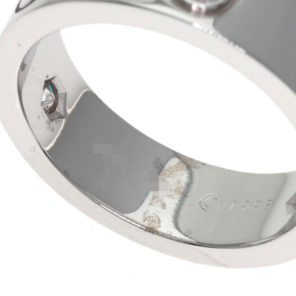 CARTIER love ring half diamond # 51 Ring K18 White Gold Ladies [Used]