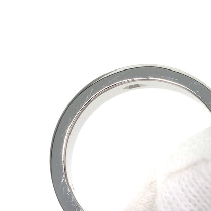CARTIER love ring half diamond # 51 Ring K18 White Gold Ladies [Used]