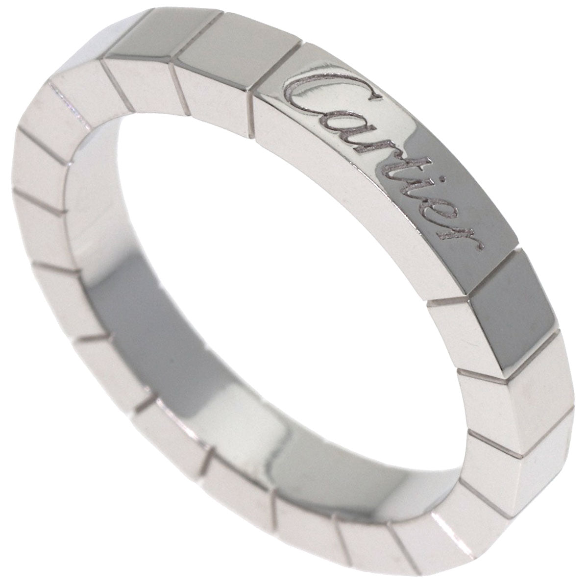 CARTIER Laniere # 51 Ring K18 White Gold Ladies [Used]