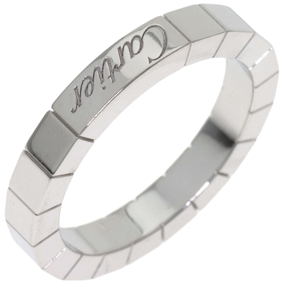 CARTIER Laniere # 51 Ring K18 White Gold Ladies [Used]