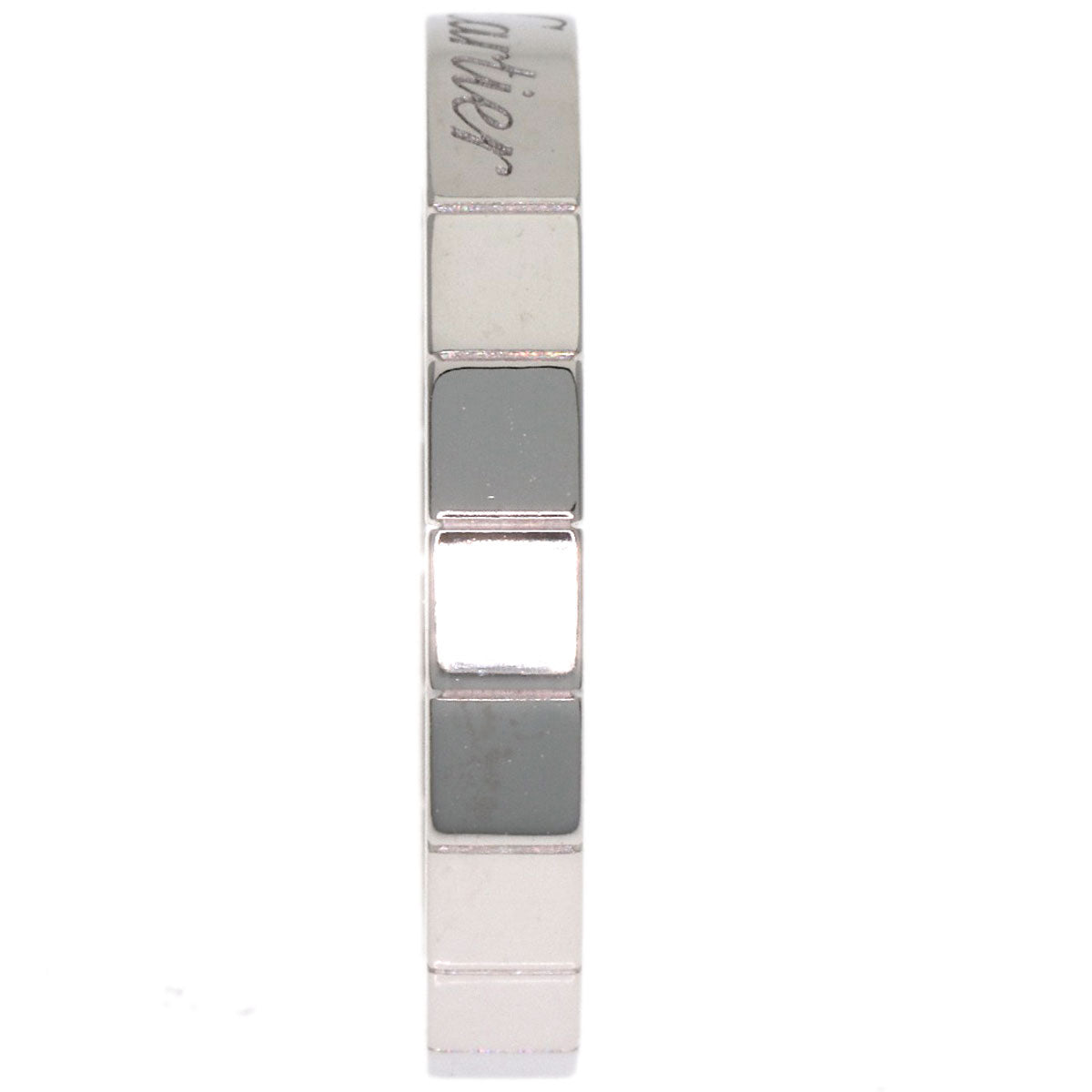 CARTIER Laniere # 51 Ring K18 White Gold Ladies [Used]