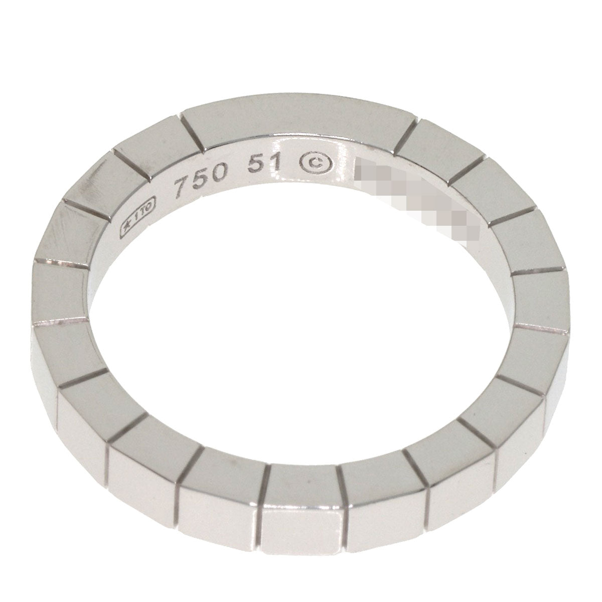CARTIER Laniere # 51 Ring K18 White Gold Ladies [Used]