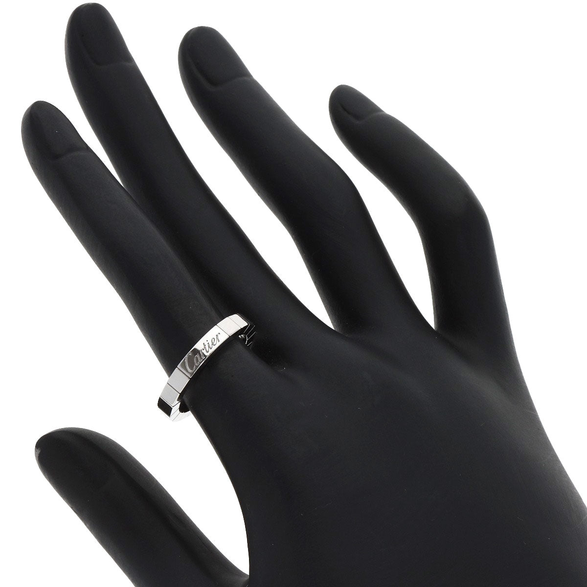 CARTIER Laniere # 51 Ring K18 White Gold Ladies [Used]