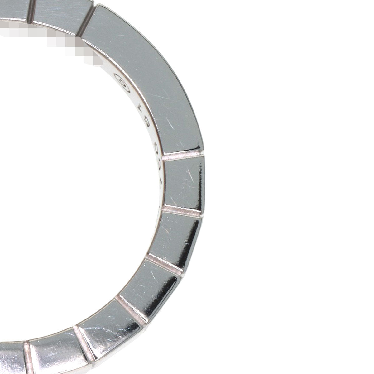 CARTIER Laniere # 51 Ring K18 White Gold Ladies [Used]