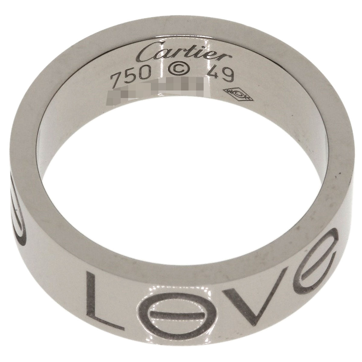 CARTIER Love Ring 2006 Christmas Limited Edition #49 Ring K18 White Gold Ladies [Used]
