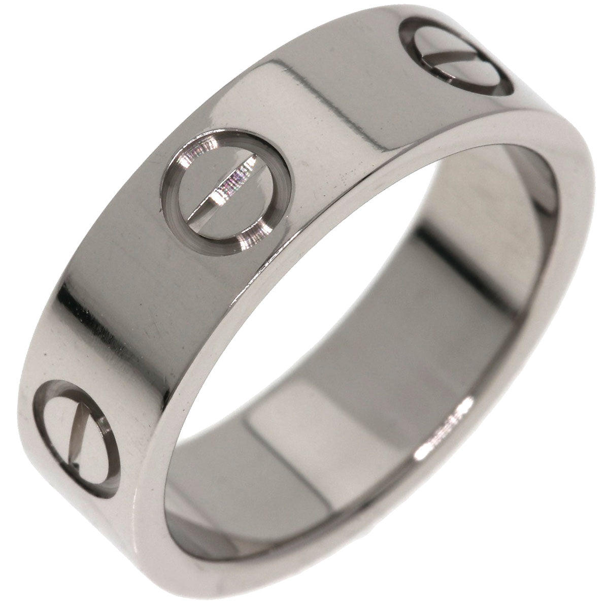 CARTIER love ring #50 Ring K18 White Gold Ladies [Used]