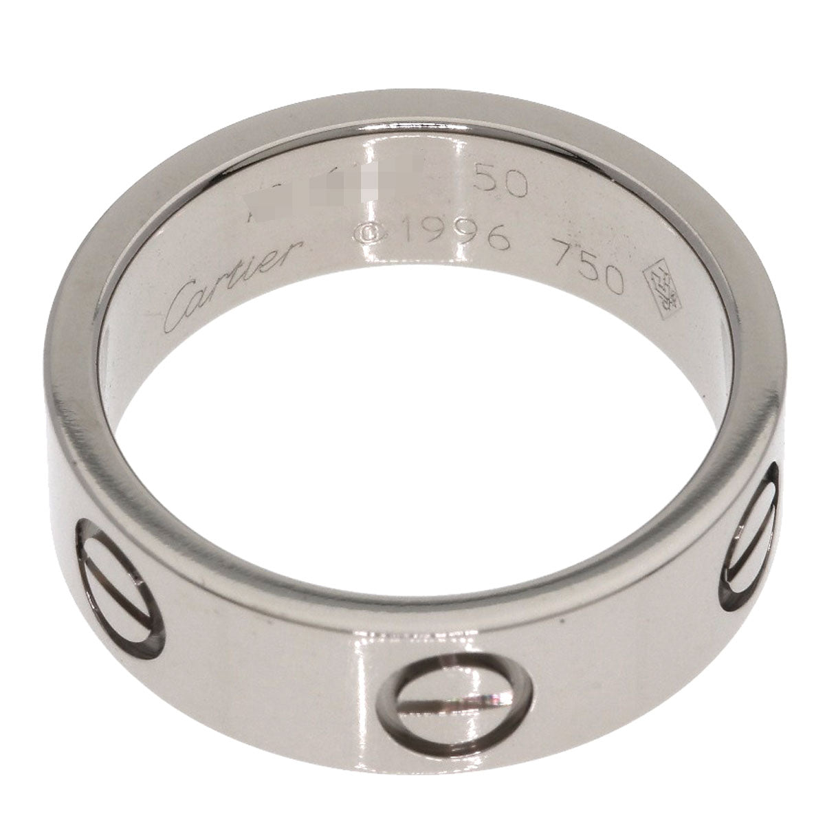 CARTIER love ring #50 Ring K18 White Gold Ladies [Used]
