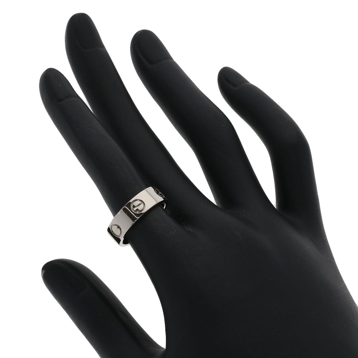CARTIER love ring #50 Ring K18 White Gold Ladies [Used]