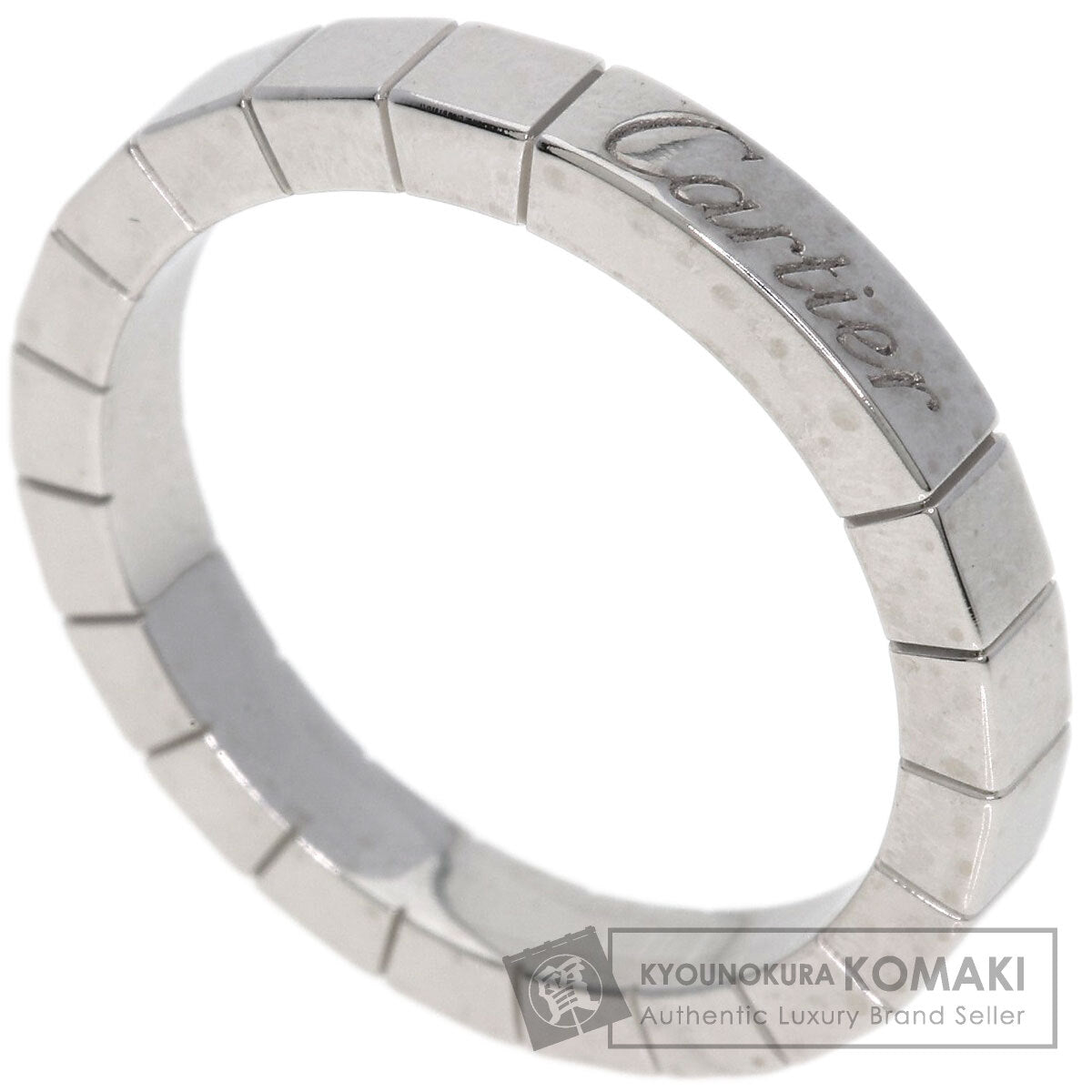 CARTIER Laniere # 54 Ring K18 White Gold Ladies [Used]
