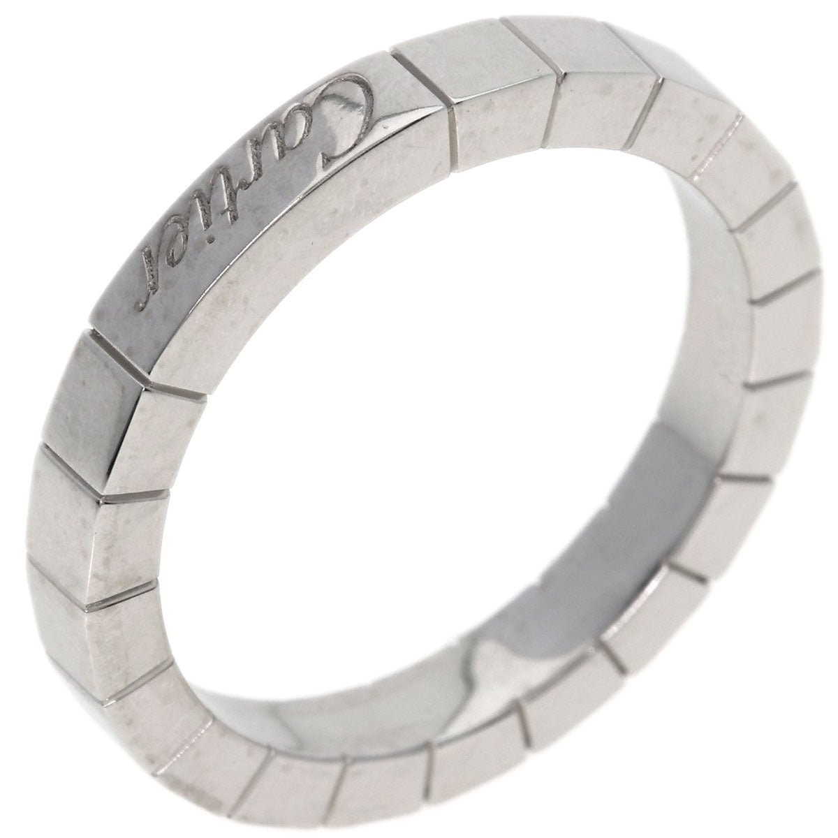 CARTIER Laniere # 54 Ring K18 White Gold Ladies [Used]