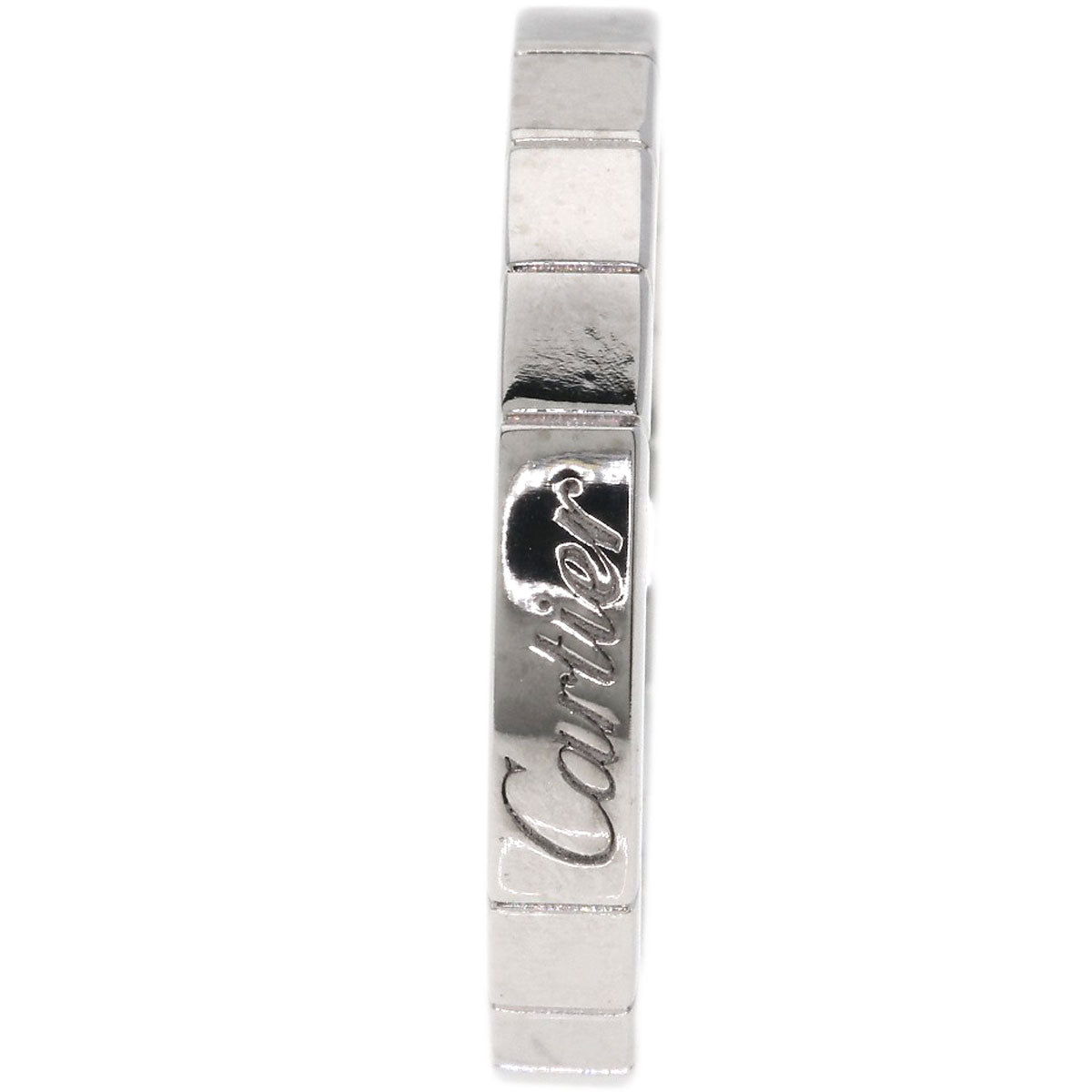 CARTIER Laniere # 54 Ring K18 White Gold Ladies [Used]