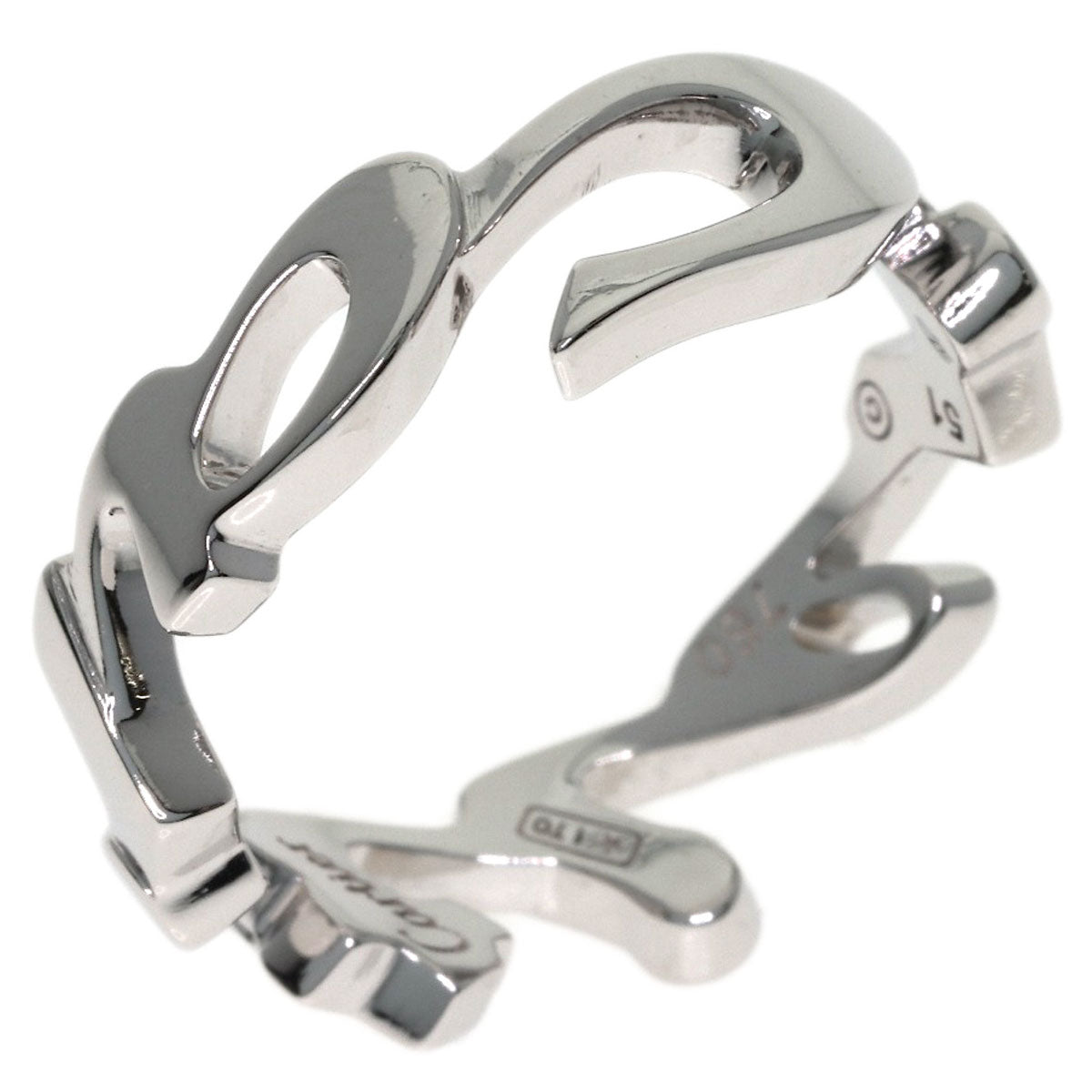 CARTIER Signature - 2004 Christmas Limited Edition #51 Ring K18 White Gold Ladies [Used]