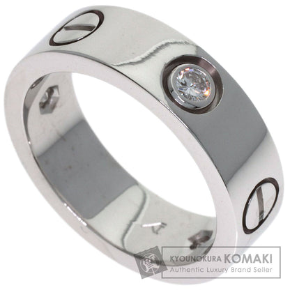 CARTIER love ring 3P Diamond #50 Ring K18 White Gold Ladies [Used]