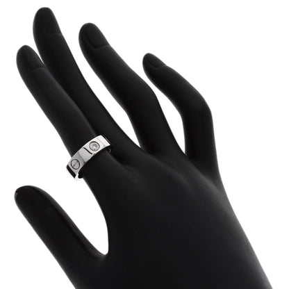 CARTIER love ring 3P Diamond #50 Ring K18 White Gold Ladies [Used]