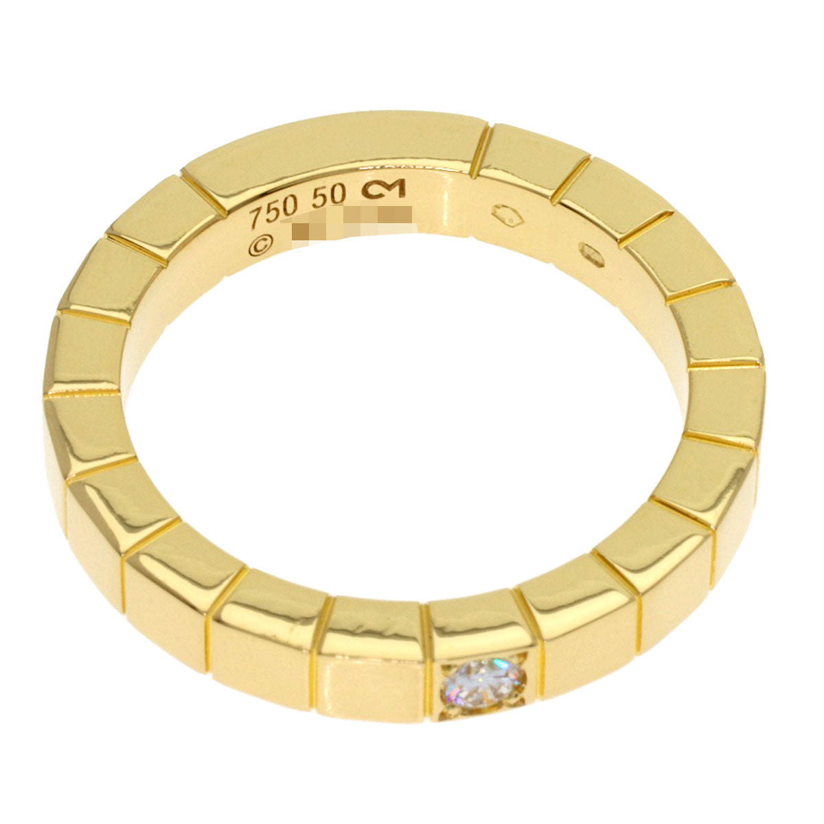 CARTIER Raniere 1P Diamond #50 Ring K18 Yellow Gold Ladies [Used]