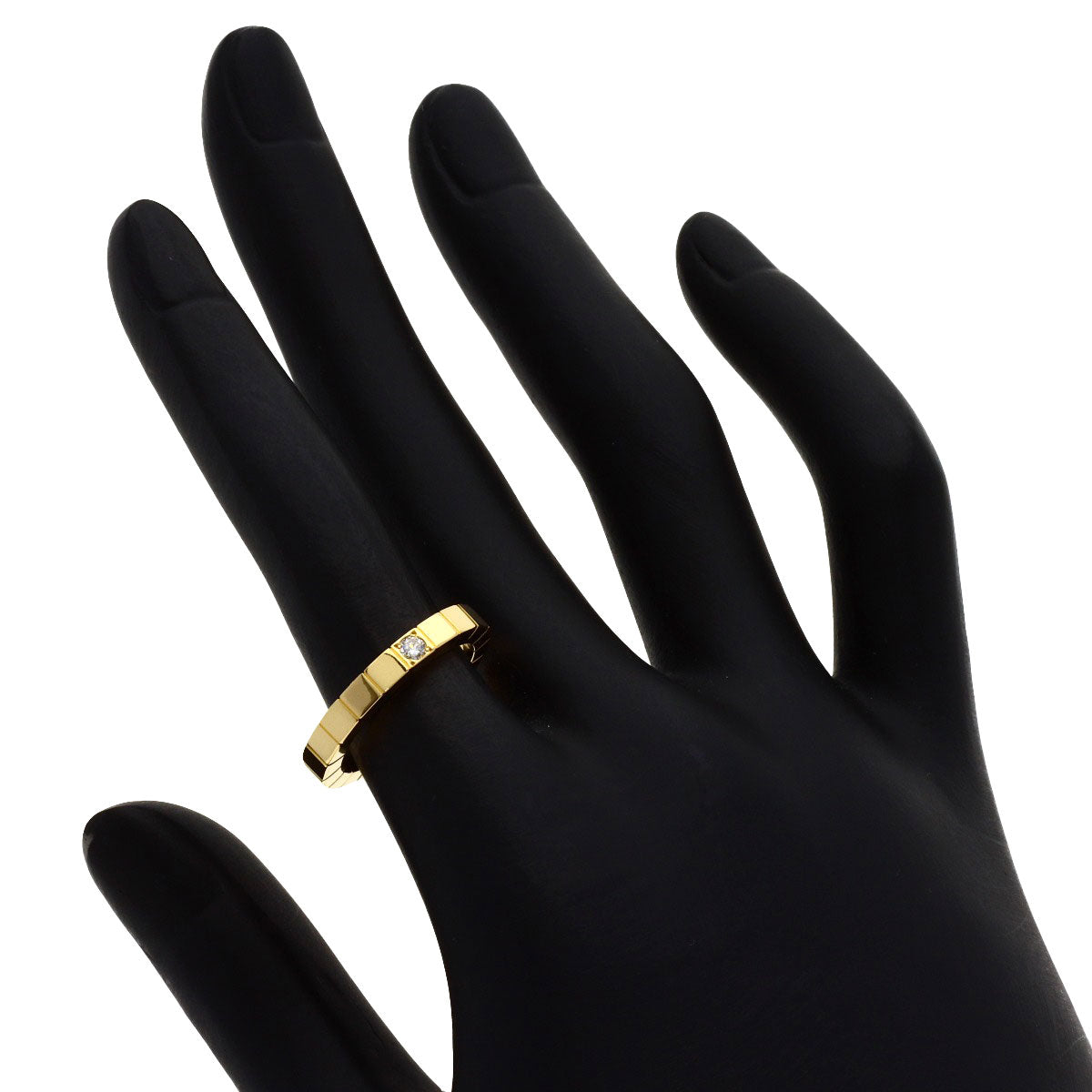 CARTIER Raniere 1P Diamond #50 Ring K18 Yellow Gold Ladies [Used]