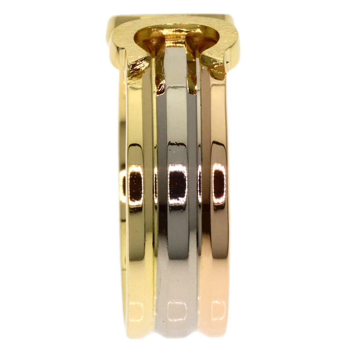 CARTIER 2C Ring SM #50 Ring K18 Yellow Gold K18 White GoldLadies [Used]