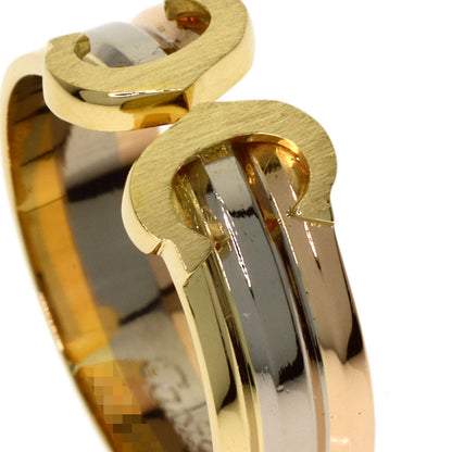 CARTIER 2C Ring SM #50 Ring K18 Yellow Gold K18 White GoldLadies [Used]
