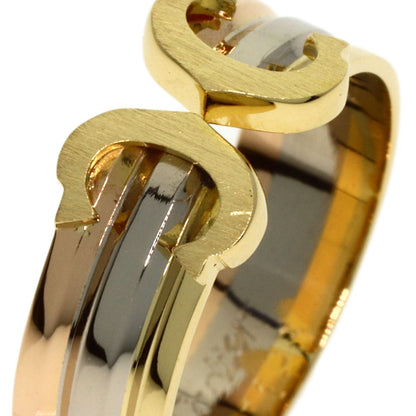 CARTIER 2C Ring SM #50 Ring K18 Yellow Gold K18 White GoldLadies [Used]