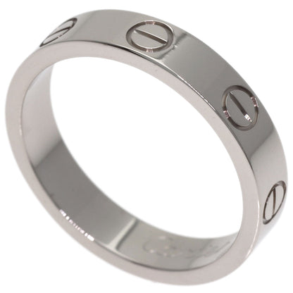 CARTIER Mini love ring #49 Ring K18 White Gold Ladies [Used]
