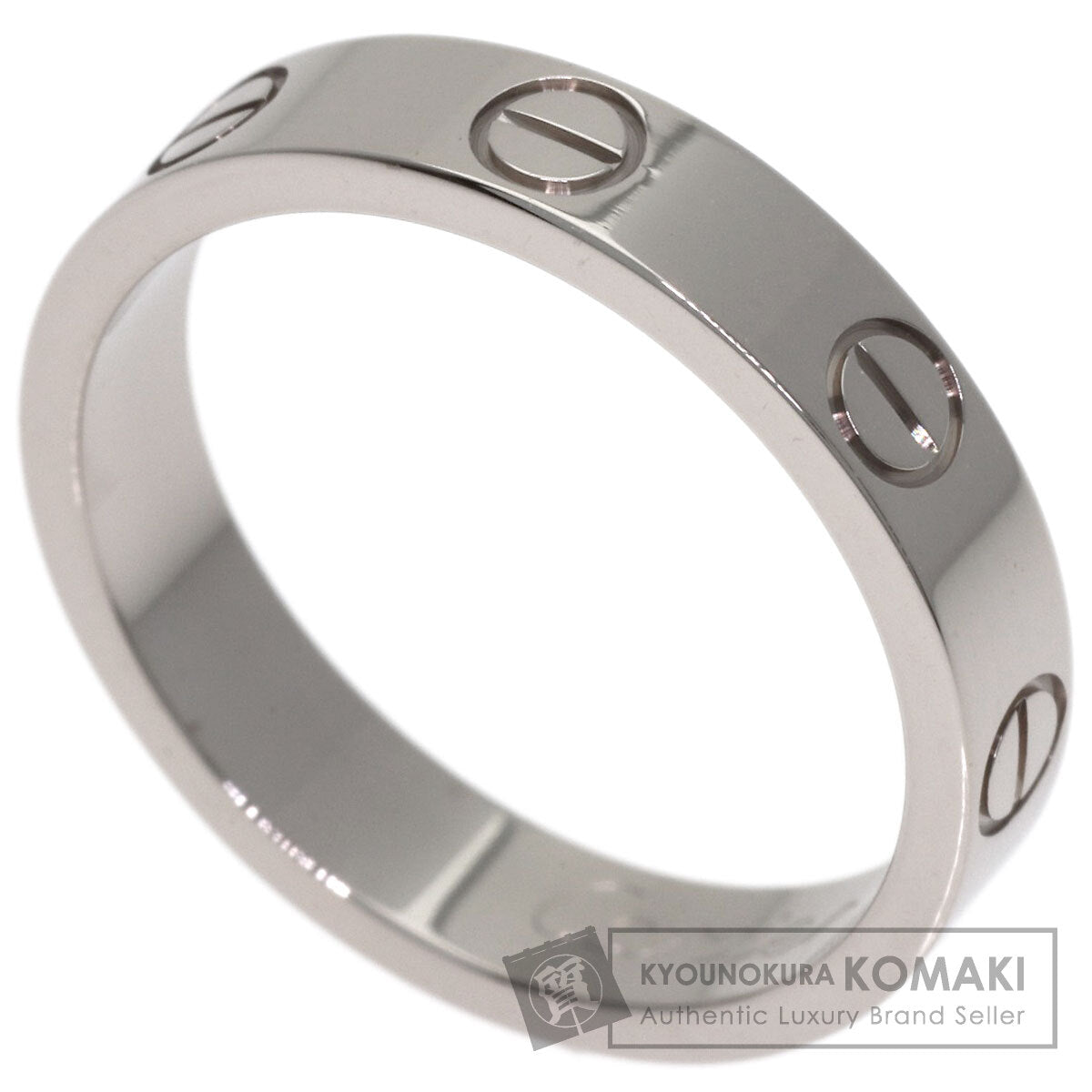 CARTIER Mini love ring #49 Ring K18 White Gold Ladies [Used]