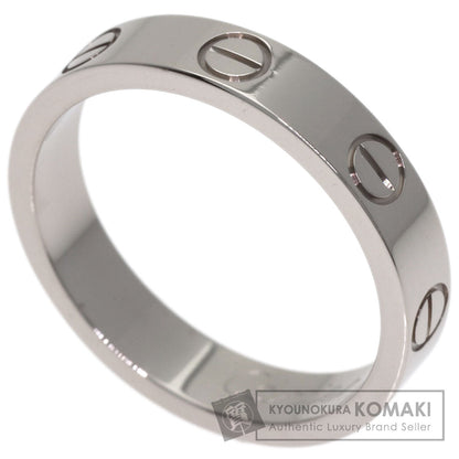 CARTIER Mini love ring #49 Ring K18 White Gold Ladies [Used]