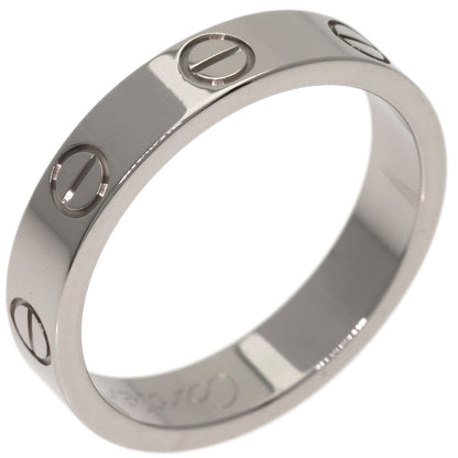 CARTIER Mini love ring #49 Ring K18 White Gold Ladies [Used]