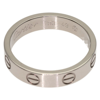 CARTIER Mini love ring #49 Ring K18 White Gold Ladies [Used]