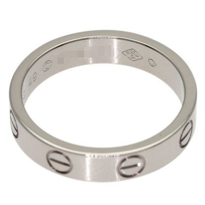 CARTIER Mini love ring #49 Ring K18 White Gold Ladies [Used]