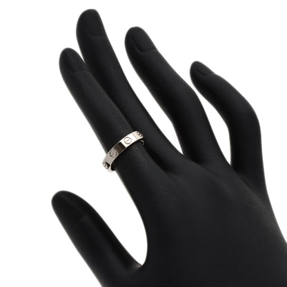 CARTIER Mini love ring #49 Ring K18 White Gold Ladies [Used]