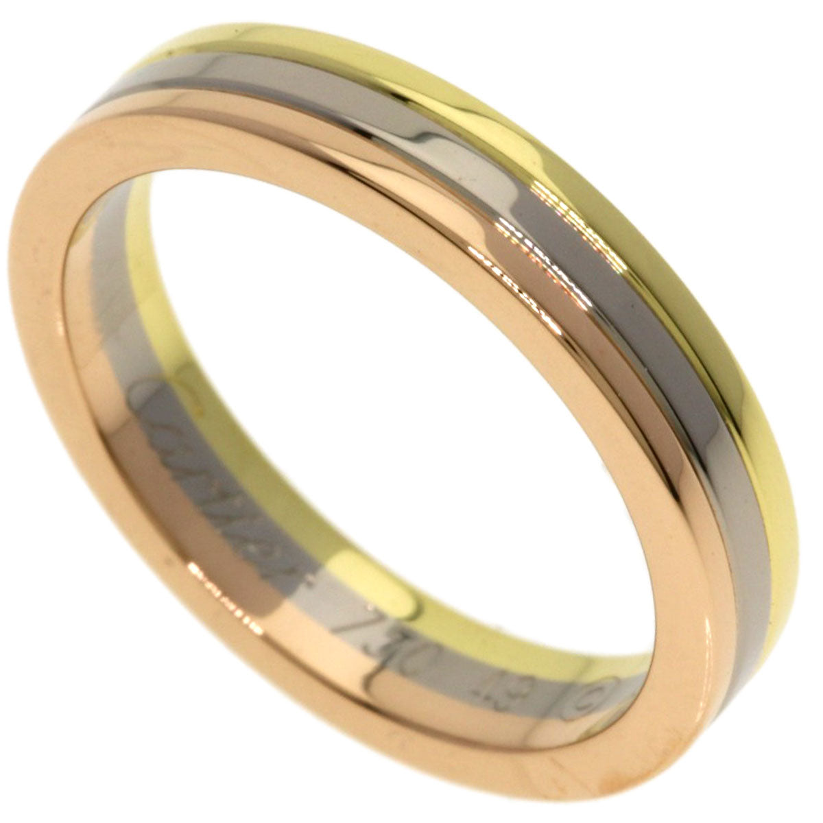 CARTIER Three colors # 49 Ring K18 Yellow Gold K18 White GoldLadies [Used]