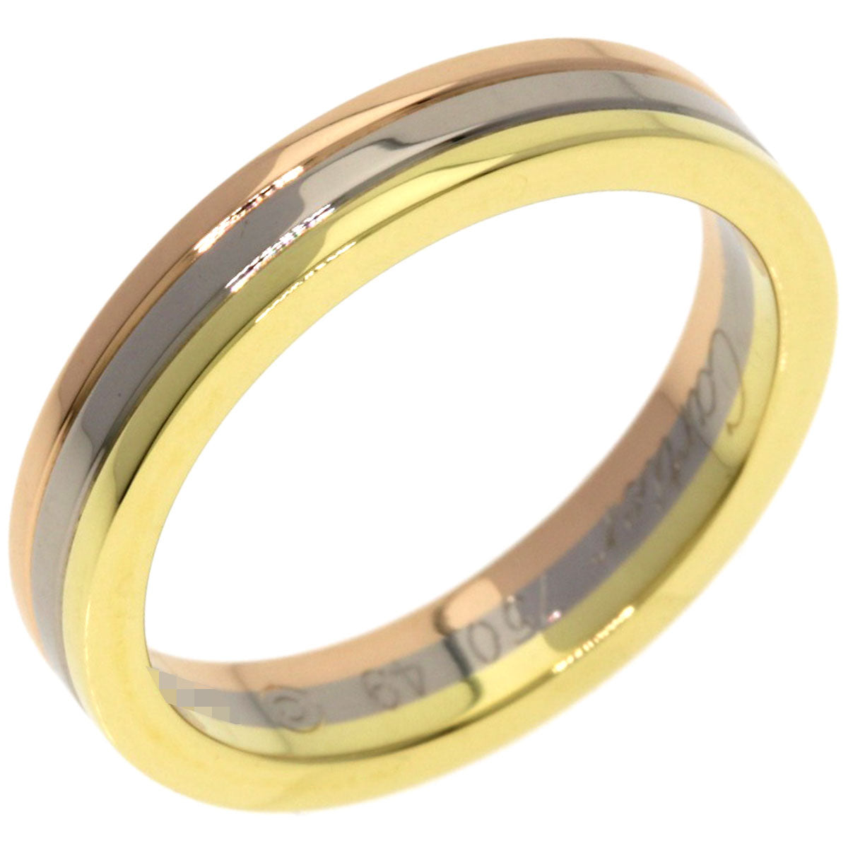 CARTIER Three colors # 49 Ring K18 Yellow Gold K18 White GoldLadies [Used]