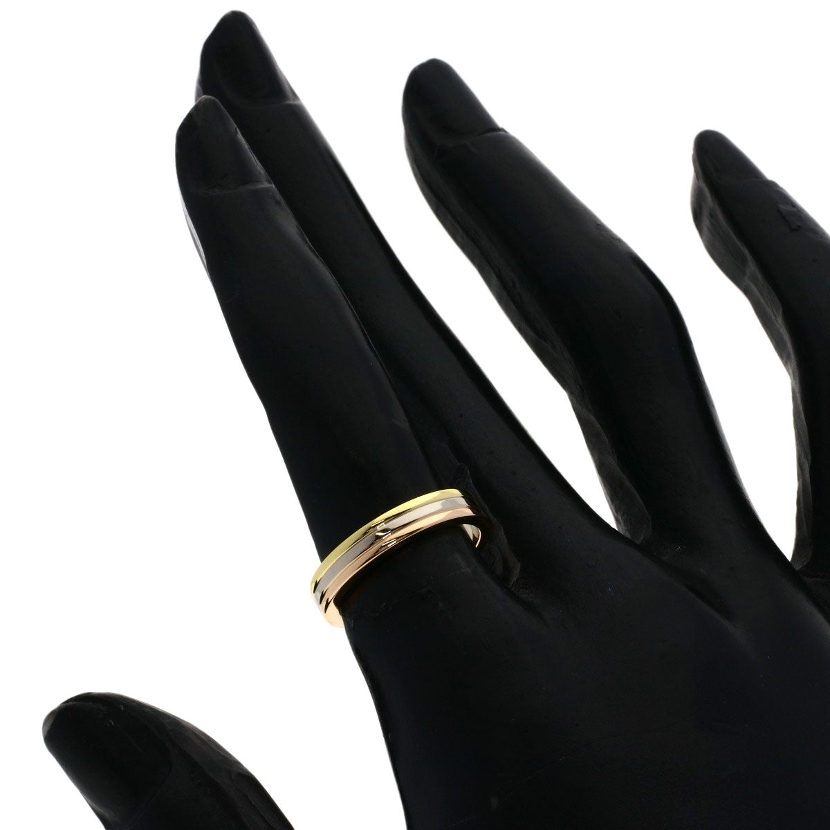 CARTIER Three colors # 49 Ring K18 Yellow Gold K18 White GoldLadies [Used]