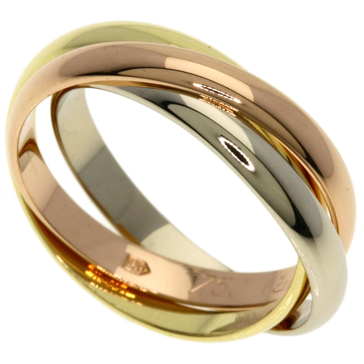 CARTIER Trinity SM #49 Ring K18 Yellow Gold K18 White GoldLadies [Used]
