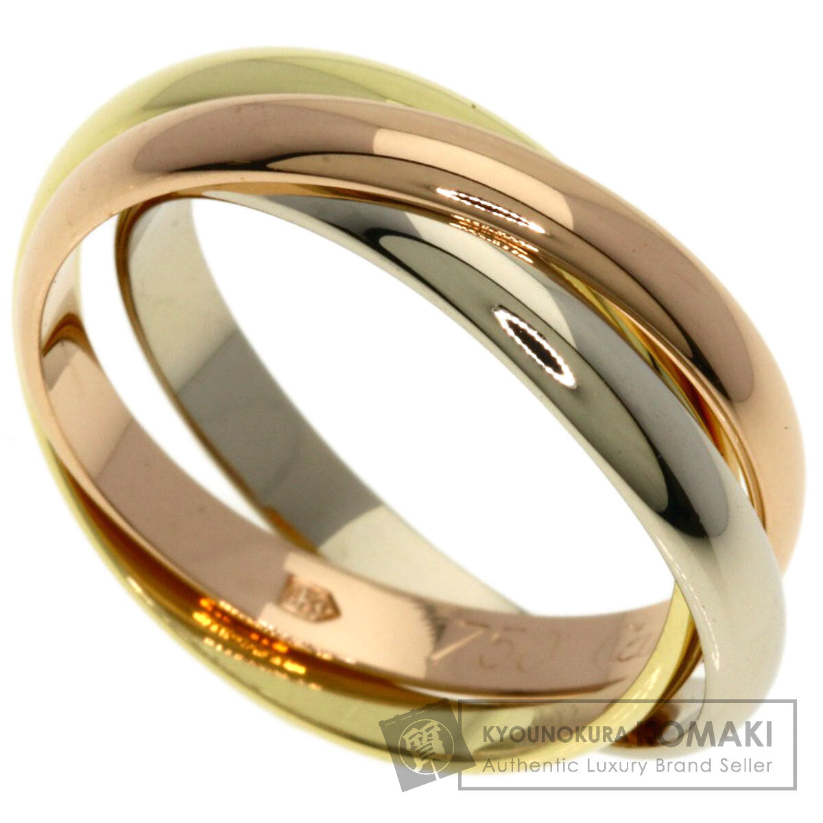 CARTIER Trinity SM #49 Ring K18 Yellow Gold K18 White GoldLadies [Used]