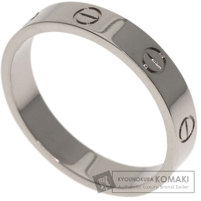 CARTIER mini love ring #60 Ring K18 White Gold Ladies [Used]