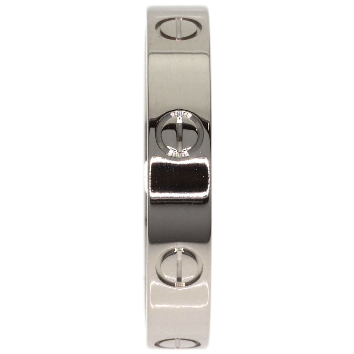CARTIER mini love ring #60 Ring K18 White Gold Ladies [Used]