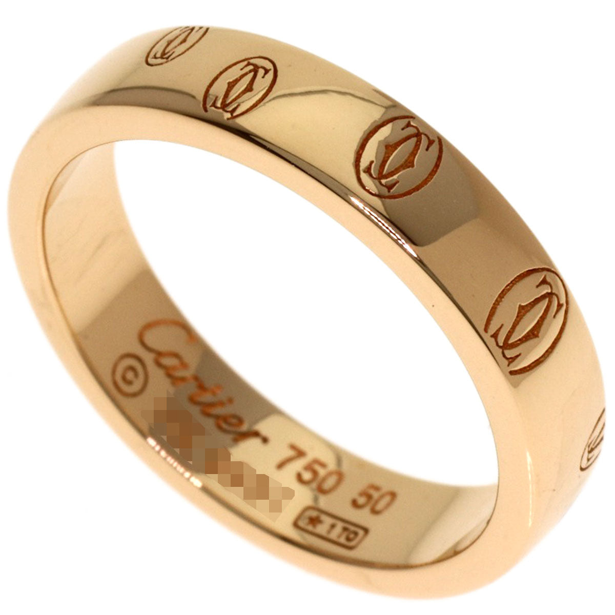 CARTIER Happy birthday # 50 Ring K18 Pink Gold Ladies [Used]