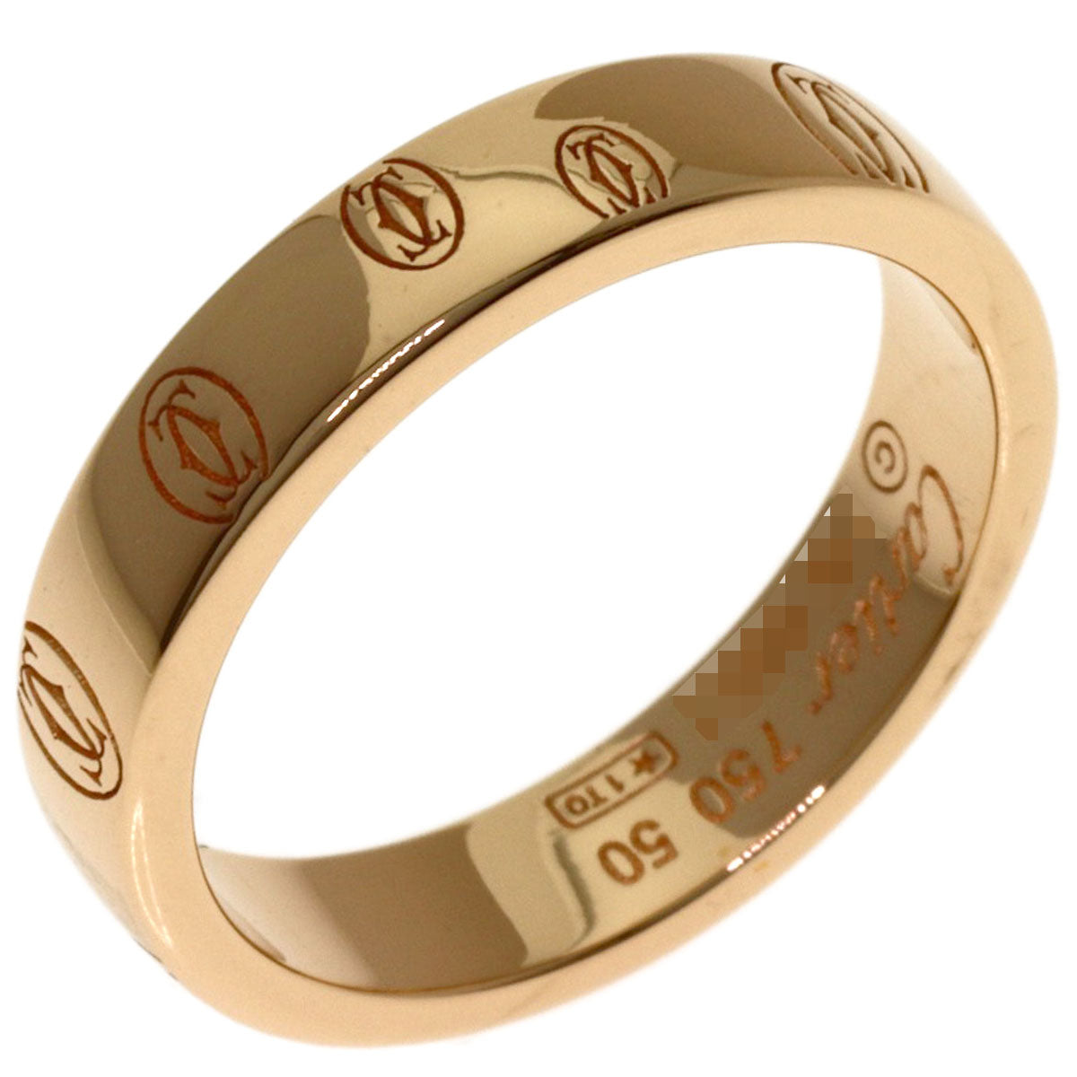 CARTIER Happy birthday # 50 Ring K18 Pink Gold Ladies [Used]