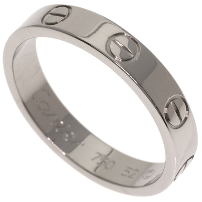 CARTIER Mini love ring # 52 Ring K18 White Gold Ladies [Used]