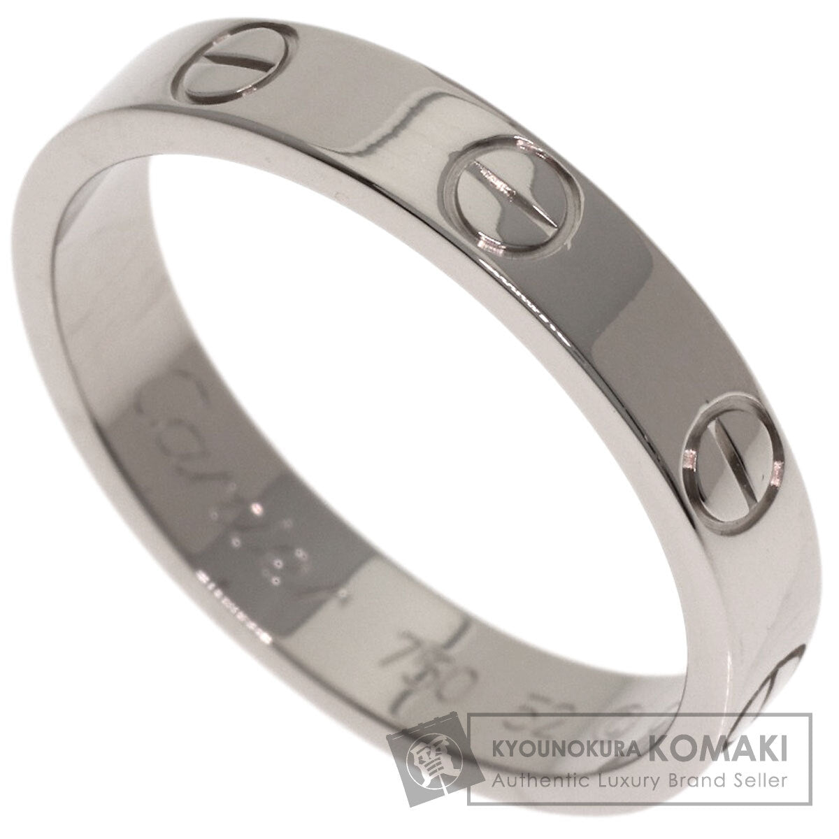 CARTIER Mini love ring # 52 Ring K18 White Gold Ladies [Used]