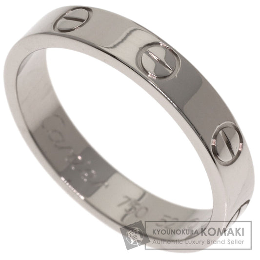 CARTIER Mini love ring # 52 Ring K18 White Gold Ladies [Used]