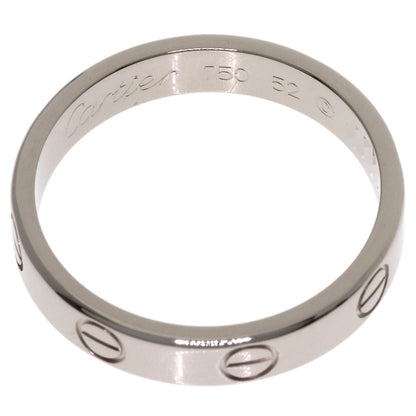 CARTIER Mini love ring # 52 Ring K18 White Gold Ladies [Used]